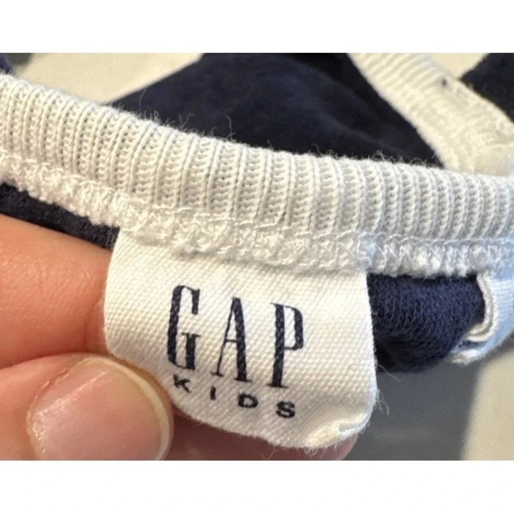 GAP Romper Girls Size Medium 8 French Terry Navy Blue Cover Up Rainbow Beach